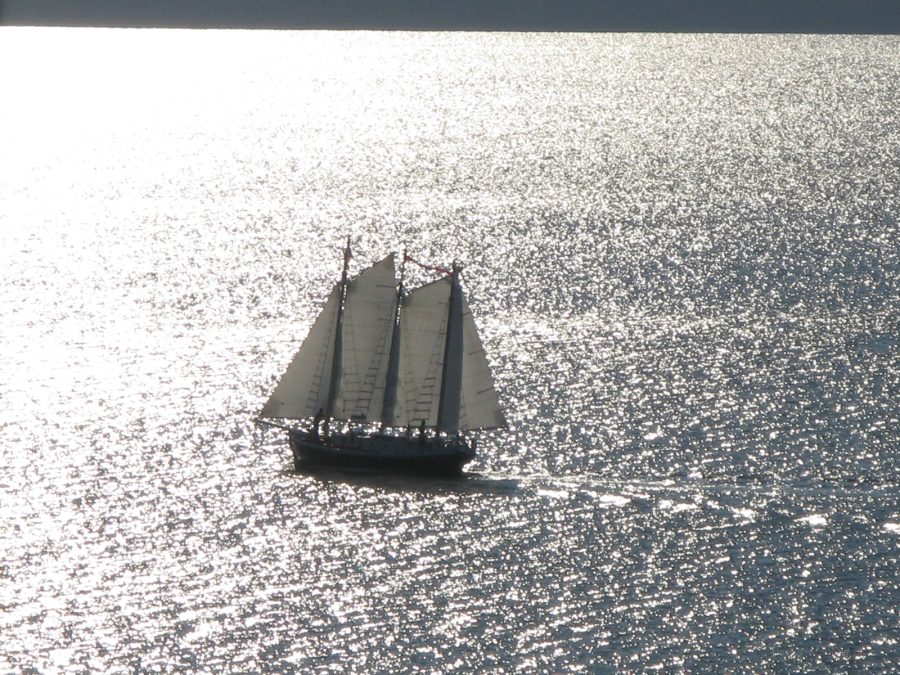 Tall ship sailing from Bayfield, WI to Duluth, MN